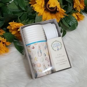 Peter Rabbit Set Of 8 Travel Cups, Lids, Sleeves